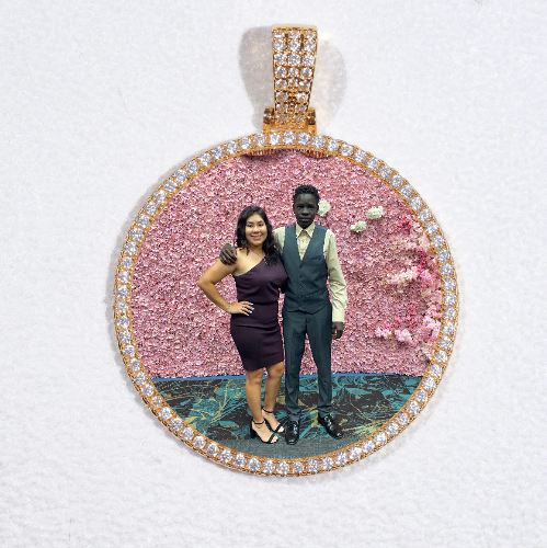 MEDIUM 3D CIRCLE CUSTOM PICTURE PENDANT