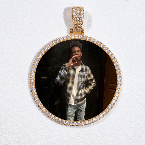 MEDIUM 3D CIRCLE CUSTOM PICTURE PENDANT