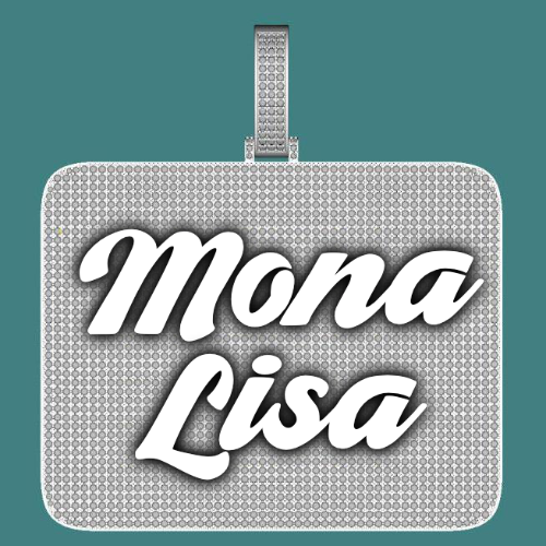 CUSTOM LETTER NECKLACE 3D BIG SQUARE
