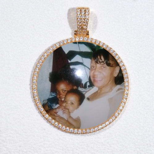 MEDIUM 3D CIRCLE CUSTOM PICTURE PENDANT