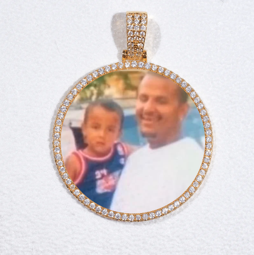 MEDIUM 3D CIRCLE CUSTOM PICTURE PENDANT