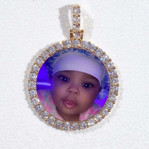 3D CIRCLE CUSTOM PICTURE PENDANT SMALL SIZE