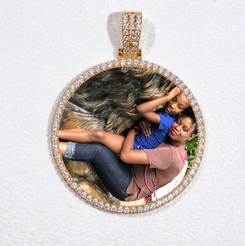 MEDIUM 3D CIRCLE CUSTOM PICTURE PENDANT