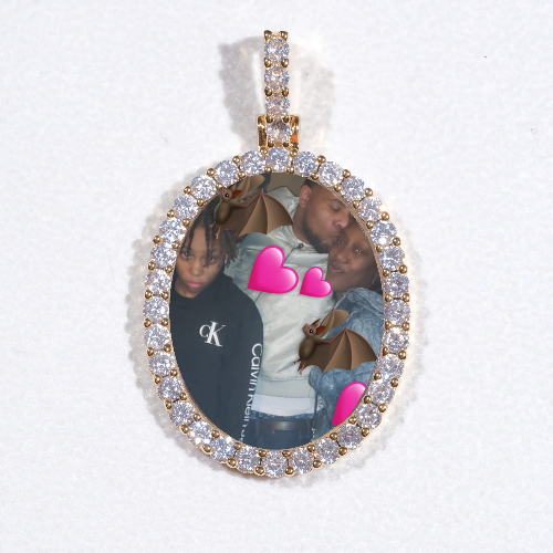 3D Oval Custom Picture Pendant