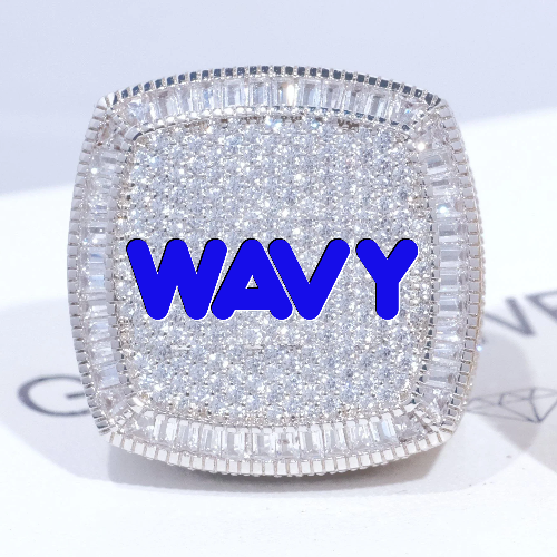 CUSTOM LETTER 3D ICED RING