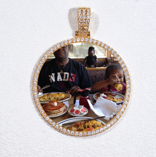 MEDIUM 3D CIRCLE CUSTOM PICTURE PENDANT