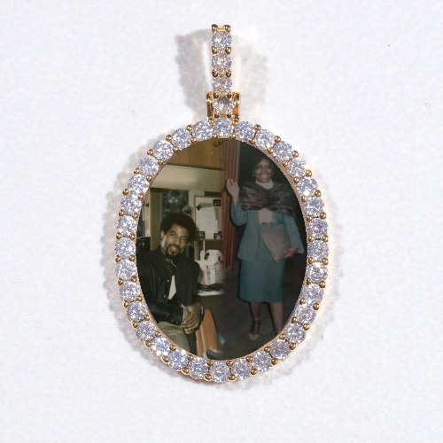 3D Oval Custom Picture Pendant