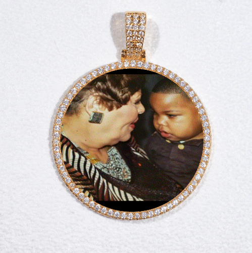 MEDIUM 3D CIRCLE CUSTOM PICTURE PENDANT