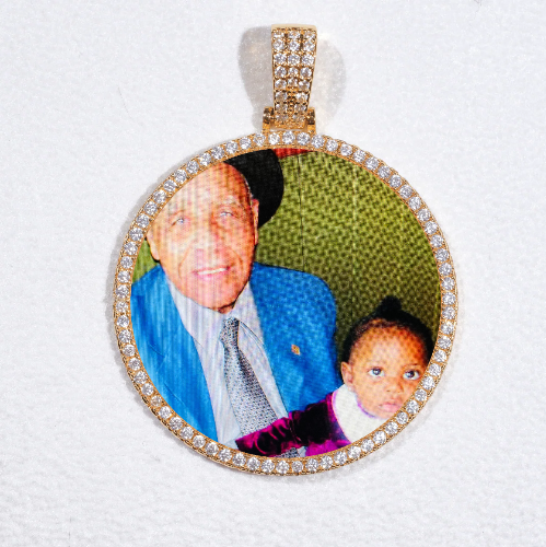MEDIUM 3D CIRCLE CUSTOM PICTURE PENDANT