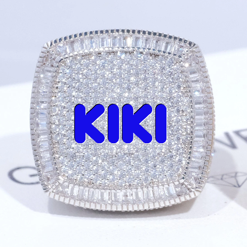 CUSTOM LETTER 3D ICED RING