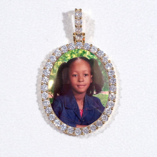 3D Oval Custom Picture Pendant