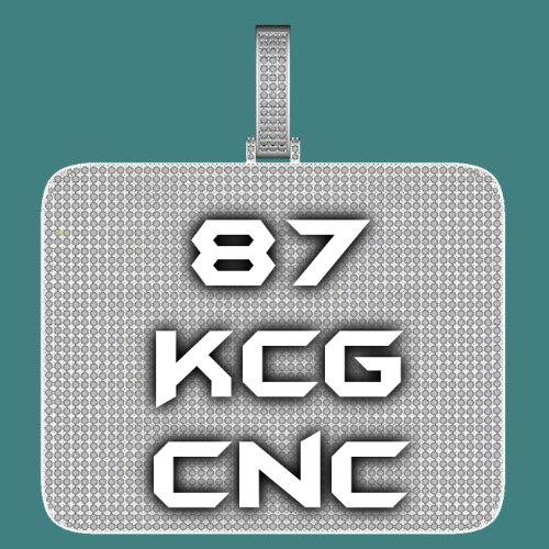 CUSTOM LETTER NECKLACE 3D BIG SQUARE