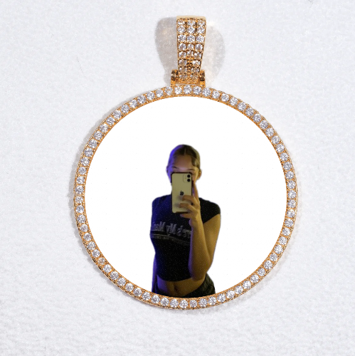 MEDIUM 3D CIRCLE CUSTOM PICTURE PENDANT