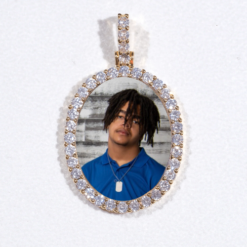 3D Oval Custom Picture Pendant