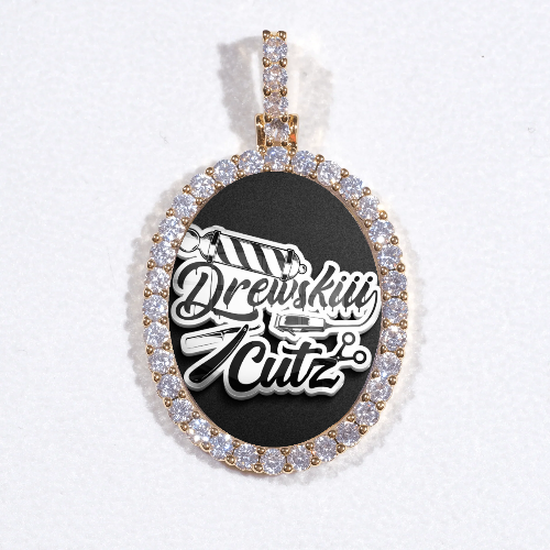 3D Oval Custom Picture Pendant