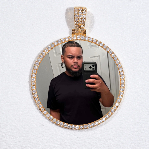 MEDIUM 3D CIRCLE CUSTOM PICTURE PENDANT