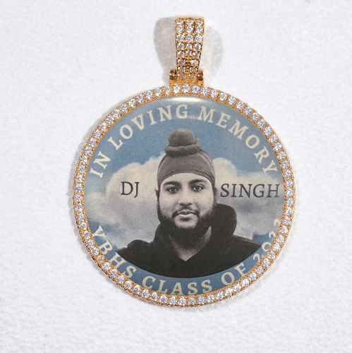 MEDIUM 3D CIRCLE CUSTOM PICTURE PENDANT