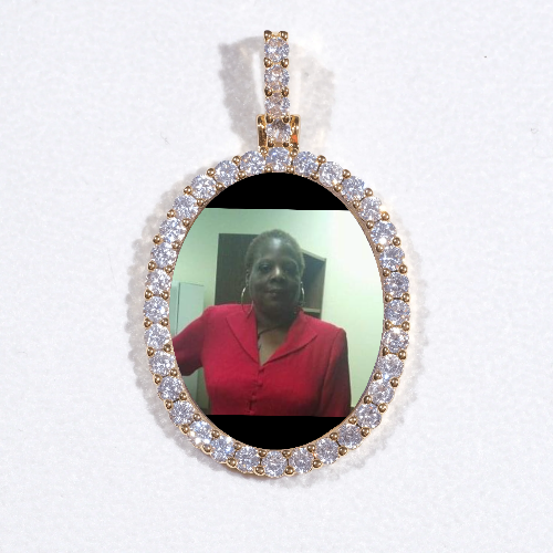 3D Oval Custom Picture Pendant