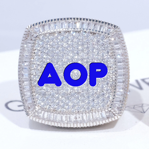 CUSTOM LETTER 3D ICED RING