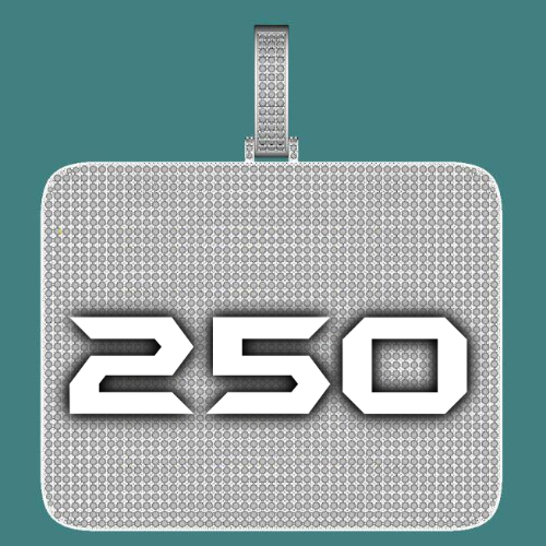 CUSTOM LETTER NECKLACE 3D BIG SQUARE