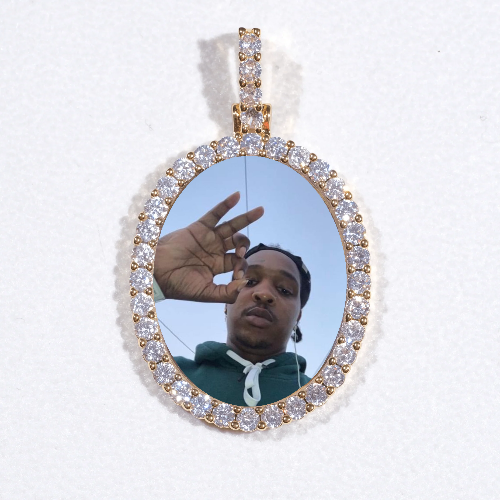 3D Oval Custom Picture Pendant
