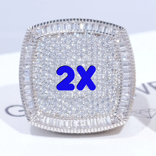 CUSTOM LETTER 3D ICED RING