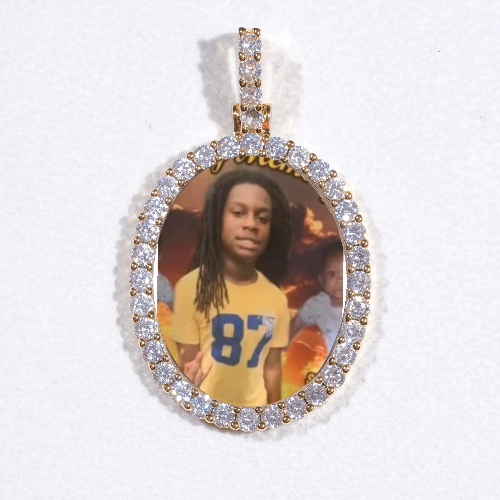 3D Oval Custom Picture Pendant