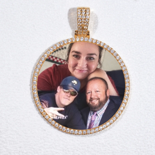 MEDIUM 3D CIRCLE CUSTOM PICTURE PENDANT