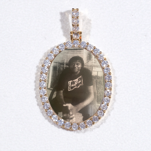 3D Oval Custom Picture Pendant