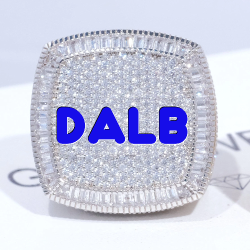 CUSTOM LETTER 3D ICED RING