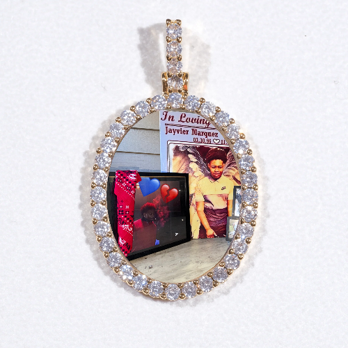 3D Oval Custom Picture Pendant