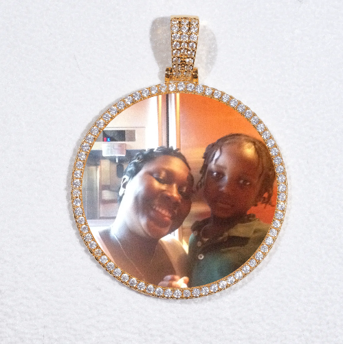 MEDIUM 3D CIRCLE CUSTOM PICTURE PENDANT