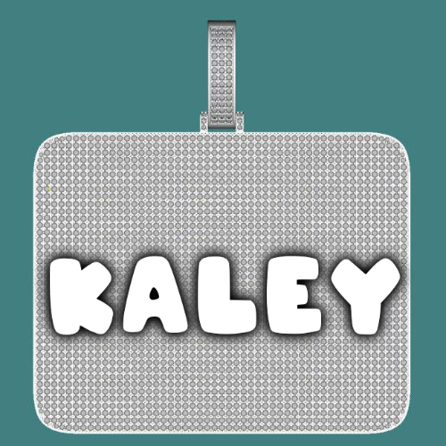 CUSTOM LETTER NECKLACE 3D BIG SQUARE