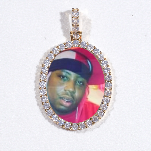 3D Oval Custom Picture Pendant