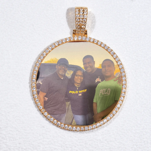 MEDIUM 3D CIRCLE CUSTOM PICTURE PENDANT