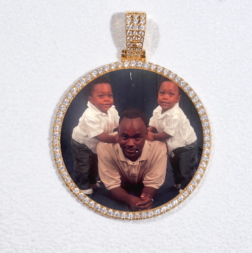 MEDIUM 3D CIRCLE CUSTOM PICTURE PENDANT