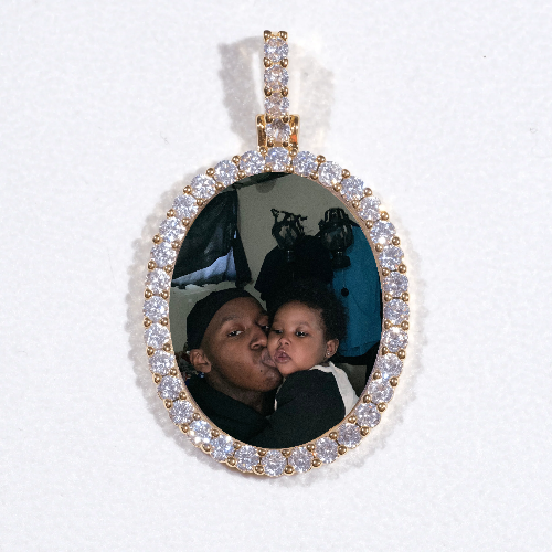 3D Oval Custom Picture Pendant
