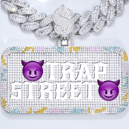 CUSTOM LETTER NECKLACE 3D COLORFUL SQUARE