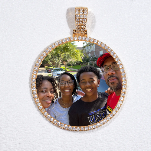 MEDIUM 3D CIRCLE CUSTOM PICTURE PENDANT