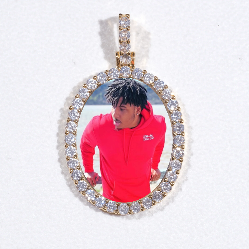 3D Oval Custom Picture Pendant