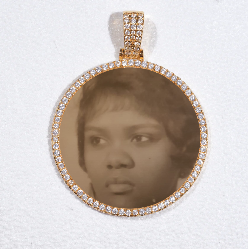 MEDIUM 3D CIRCLE CUSTOM PICTURE PENDANT