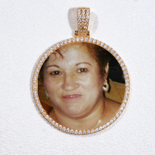 MEDIUM 3D CIRCLE CUSTOM PICTURE PENDANT