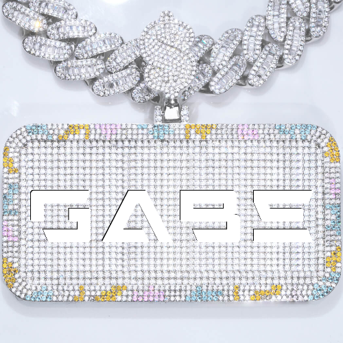 CUSTOM LETTER NECKLACE 3D COLORFUL SQUARE