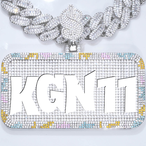 CUSTOM LETTER NECKLACE 3D COLORFUL SQUARE