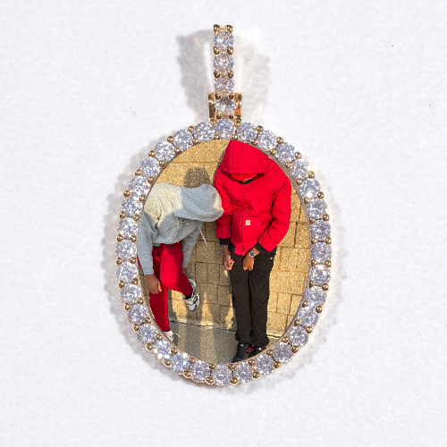 3D Oval Custom Picture Pendant