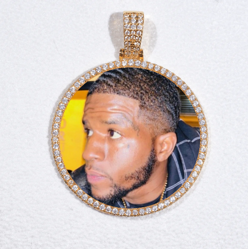 MEDIUM 3D CIRCLE CUSTOM PICTURE PENDANT
