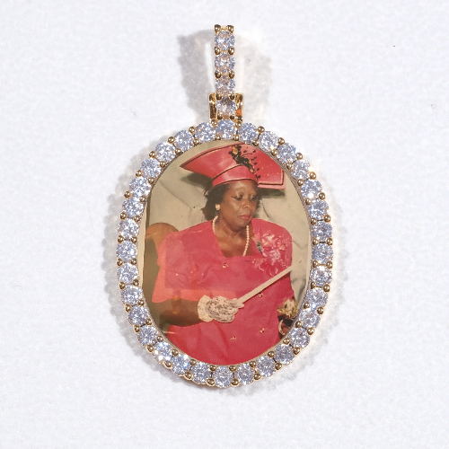 3D Oval Custom Picture Pendant