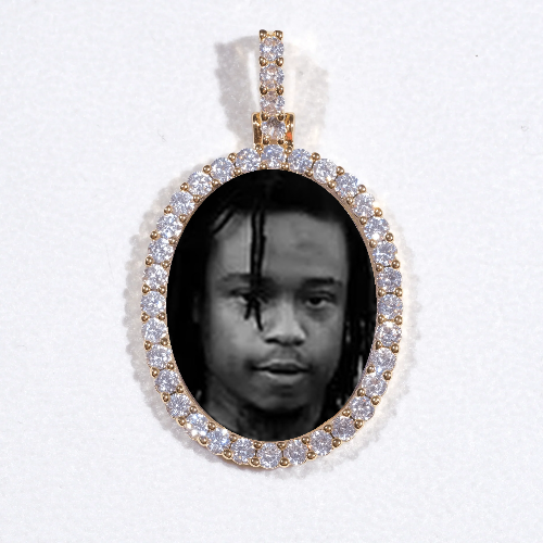 3D Oval Custom Picture Pendant