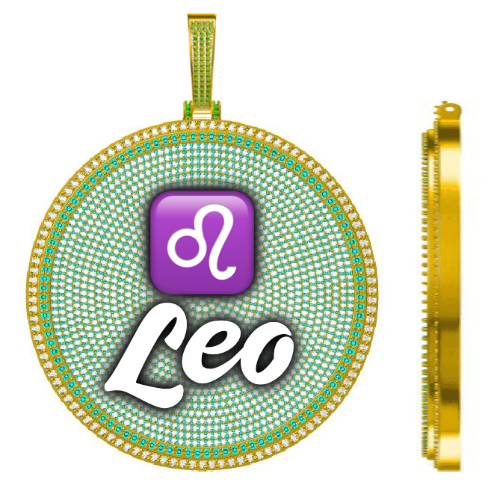 CUSTOM LETTER NECKLACE 3D BIG DISC