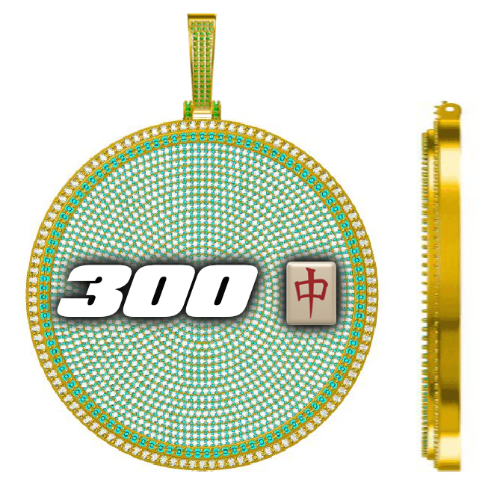 CUSTOM LETTER NECKLACE 3D BIG DISC